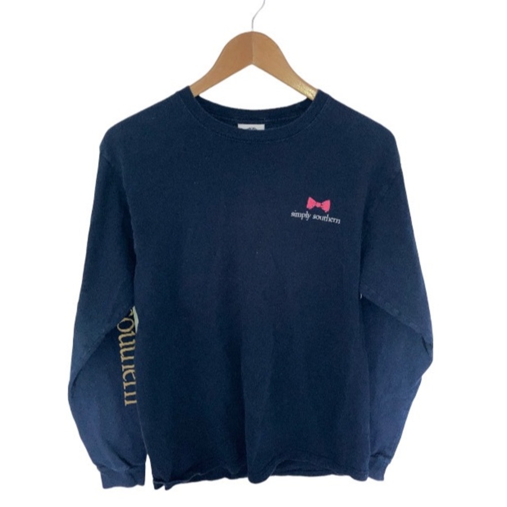 Navy Blue Simply Southern Long Sleeve Shirt | Simply Southern